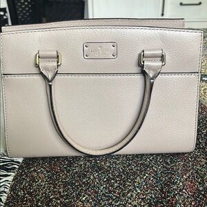 kate spade Pale Blush Leather Satchel with Gold-Tone Hardware